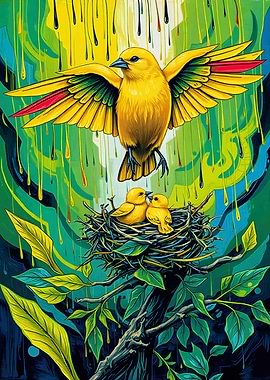 Yellow Canary Family