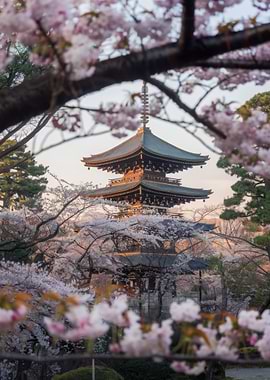 Cherry Blossom Pagoda