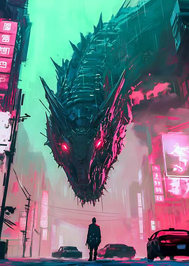Cyberpunk Dragon