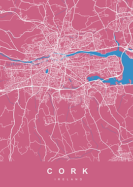 Cork City Map Ireland