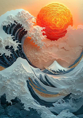 Papercraft Great Wave