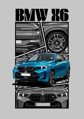 BMW X6 Car Poster