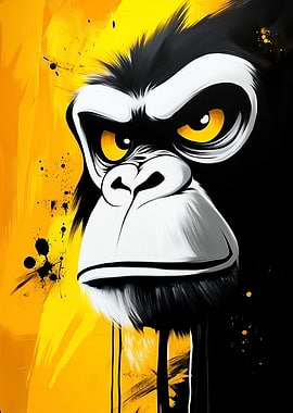 Angry Gorilla Portrait