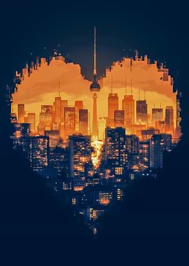 Cityscape Heart - Berlin