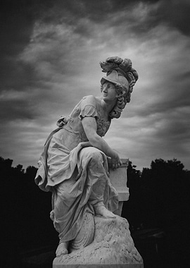 Greek Statue in Black and White