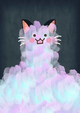 Cute Cat in Clouds
