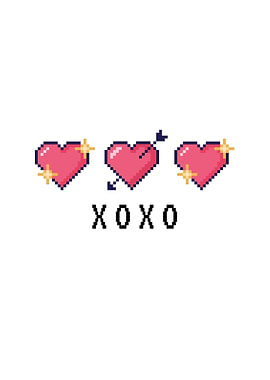 Pixel Heart XOXO
