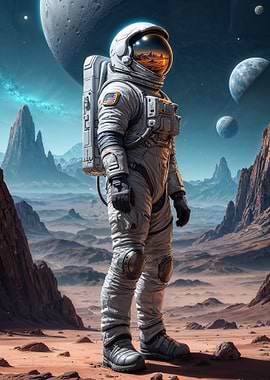 Astronaut on Alien Planet
