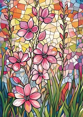 Stained Glass Flowers
