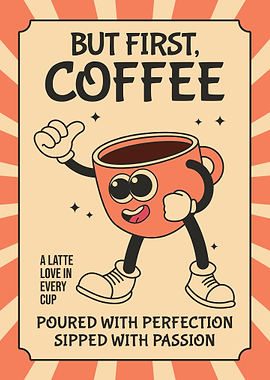 Coffee Poster - But First, Coffee
