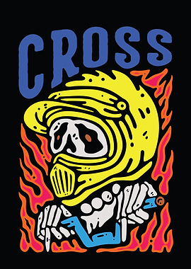 Skeleton Motocross Rider