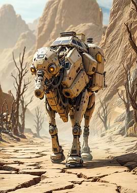 Robot Dog in Desert
