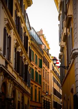 Narrow Italian Alleyway in Rome