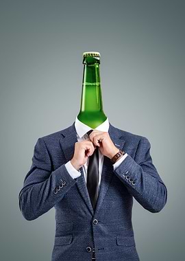 Beer Bottle Businessman