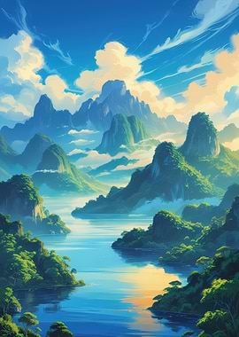 Serene Mountain Lake