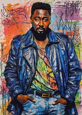 Big Daddy Kane Watercolor Portrait