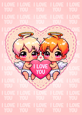 Cute Angel Cupids Valentine's Day