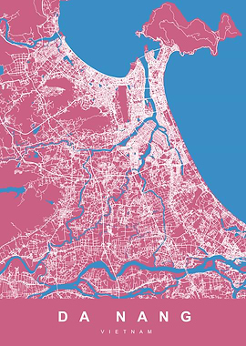 Da Nang City Map Vietnam