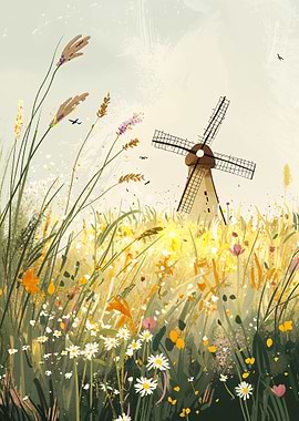 Windmill in a Field
