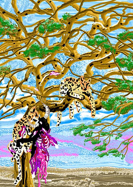 Leopards in a Tree