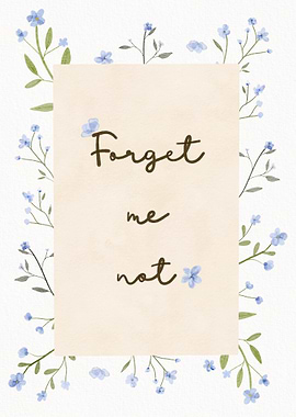 Forget Me Not Floral Print