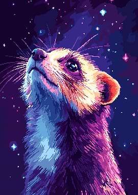 Inspirational Ferret Pixel Art
