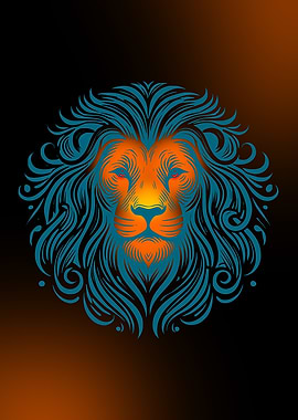 Lion Head Art