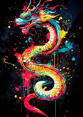 Colorful Dragon Art