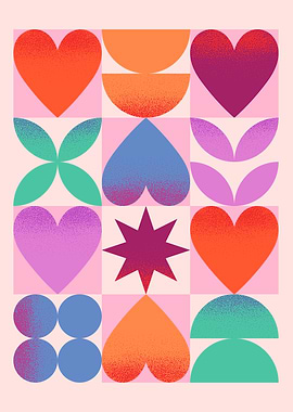 Romantic Heart Art Poster