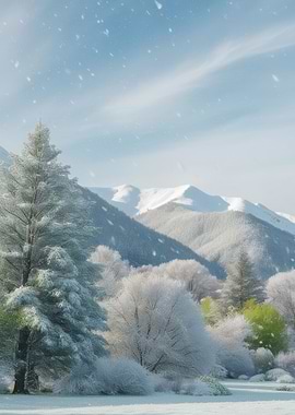 Snowy Mountain Landscape