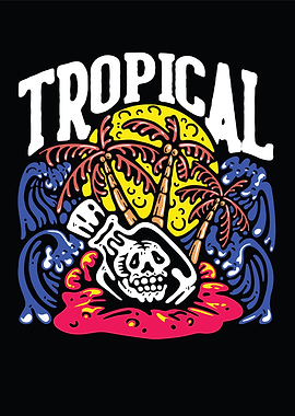 Tropical Skull Bottle