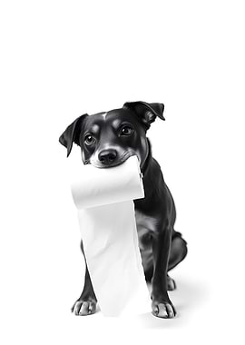 Dog Animal Bathroom Poster