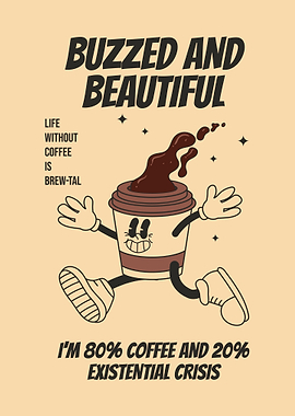 Retro Coffee Cartoon Illustration
