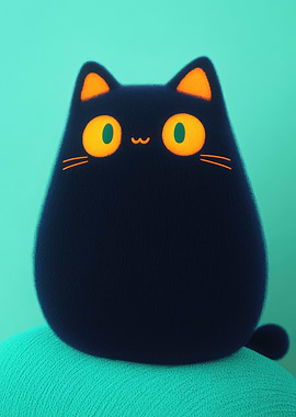 Cute Silly Black Cat