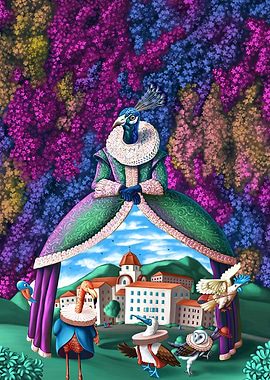 Peacock Queen and Birds