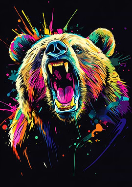 Neon Bear Roar