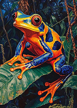 Vibrant Rainforest Frog