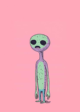 Funny Alien Illustration