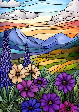 Mountain Sunset Landscape