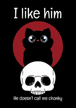 Black Cat & Skull Humor