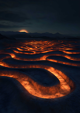 Surrealism Labyrinth of Light Poster Art