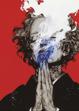 Mystical Figure in Smoke