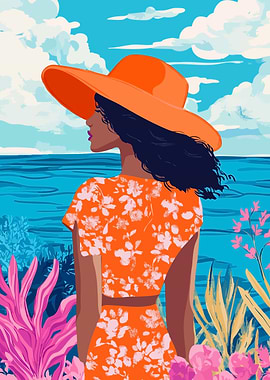 Powerful Woman Portrait Minimalist Art