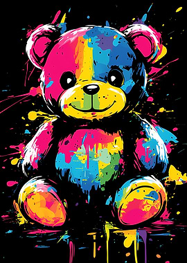 Rainbow Teddy Bear