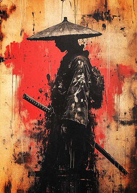 Samurai Warrior Graffiti Artwork