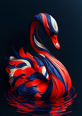 Abstract Swan Elegant France Nature