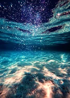 Surrealism Heart of the Starry Sea Poster