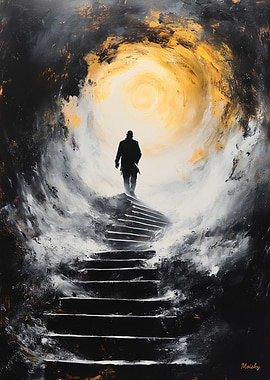 Ascend into Light – Mystical Journey Upward into the Unknown