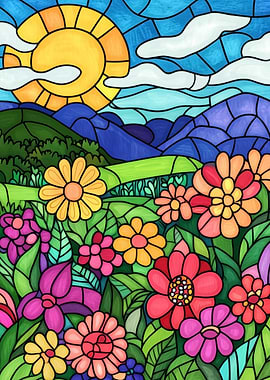 Stained Glass Flowers