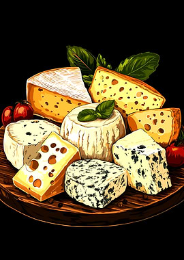 Cheese Platter Illustration